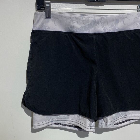 BSP Women's Black 2 in 1 Stretch Athletic Running Shorts Size Large - Picture 2 of 8